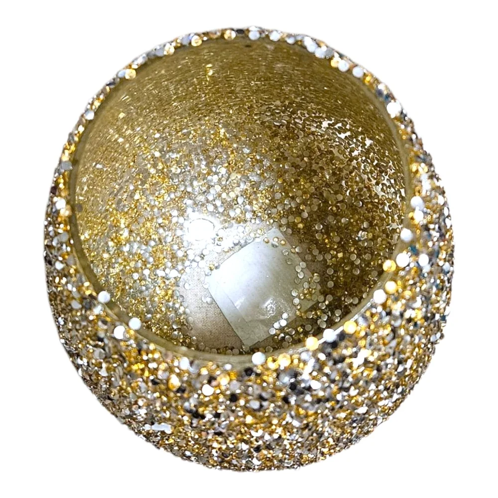 Gold Rhinestone Candle Holder 6
